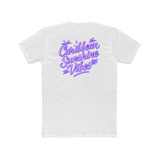 Graphic on Back of the Caribbean Sunshine Vibes Unisex Tee — Retro Tropical Graphic T-Shirt - Next Level 3600