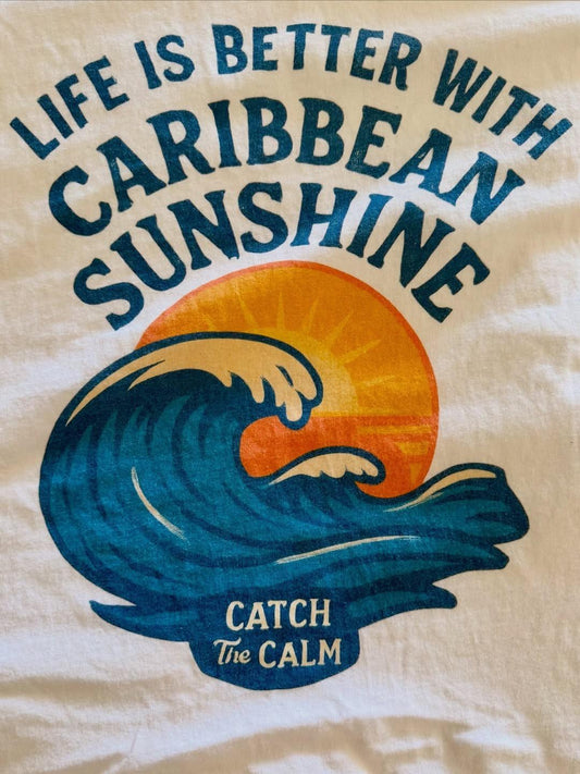 Life is Better with Caribbean Sunshine T-Shirt - A Next Level 3660 Unisex Cotton Crew Tee