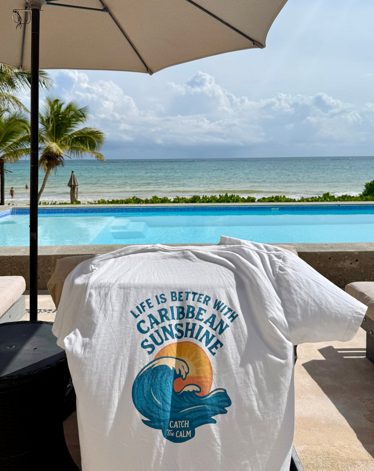 Life is Better with Caribbean Sunshine T-Shirt - A Next Level 3660 Unisex Cotton Crew Tee