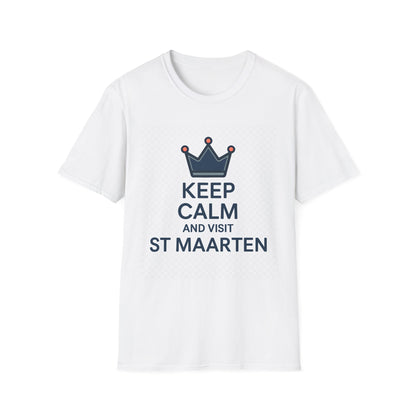 Keep Calm and Visit St Maarten - Unisex Softstyle T-Shirt