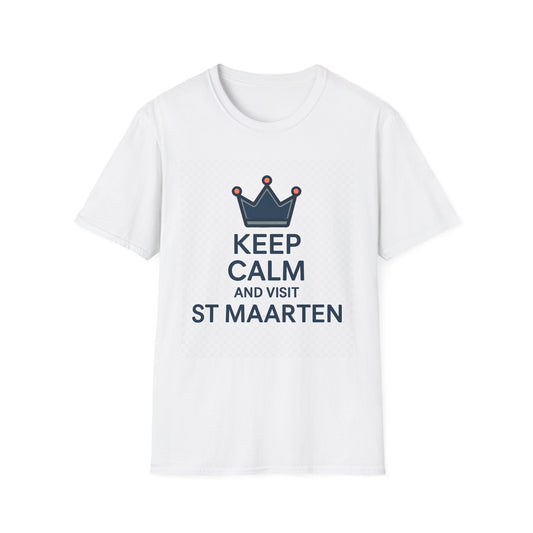 Keep Calm and Visit St Maarten - Unisex Softstyle T-Shirt