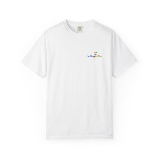 Graphic on Back of the Unisex Cotton Crew Tee - Good Morning Caribbean Sunshine Tee - Comfort Colors 1717