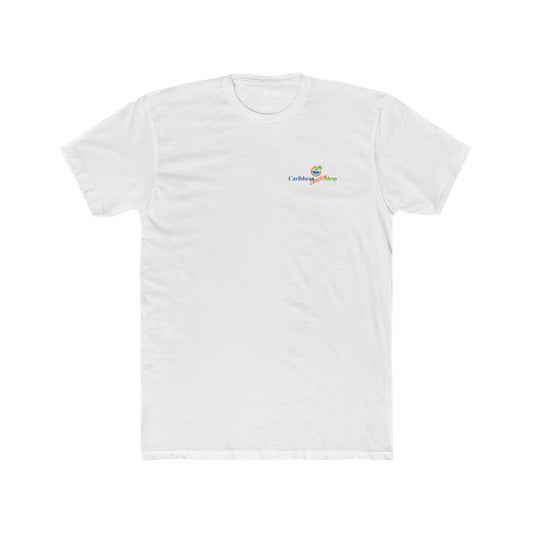 Graphic on Back of the Unisex Cotton Crew Tee  - Cheers to Drinks and Caribbean Sunshine - Next Level 3600