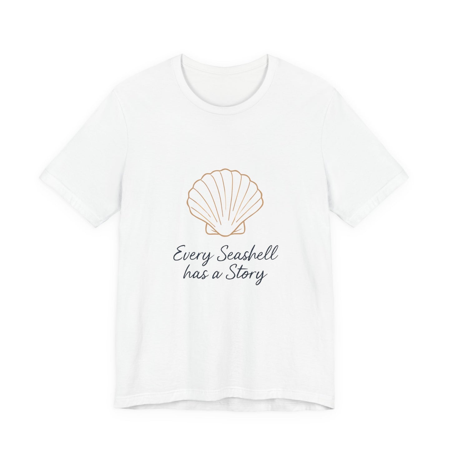 Seashell Tee – "Every Seashell Has a Story" Casual Beach T-Shirt
