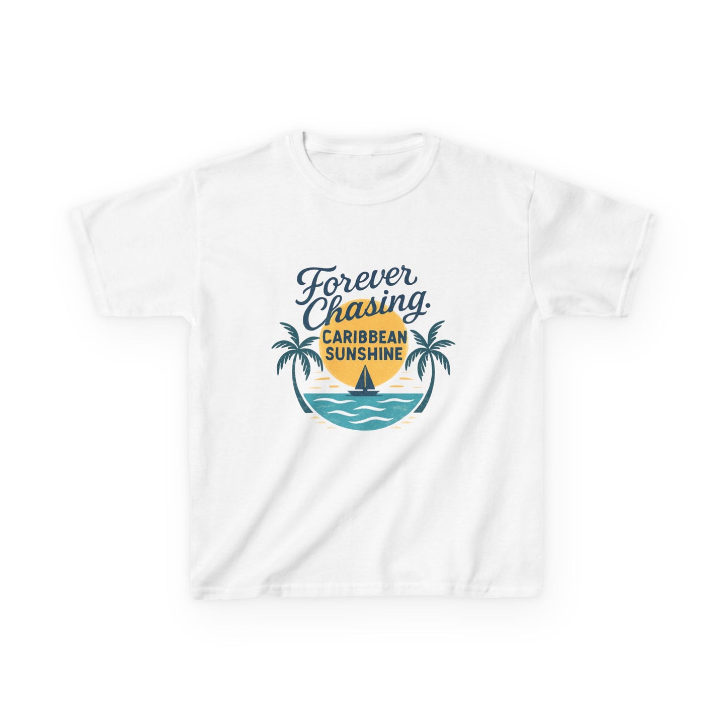 Kids Heavy Cotton™ Tee - Forever Chasing Caribbean Sunshine T-Shirt
