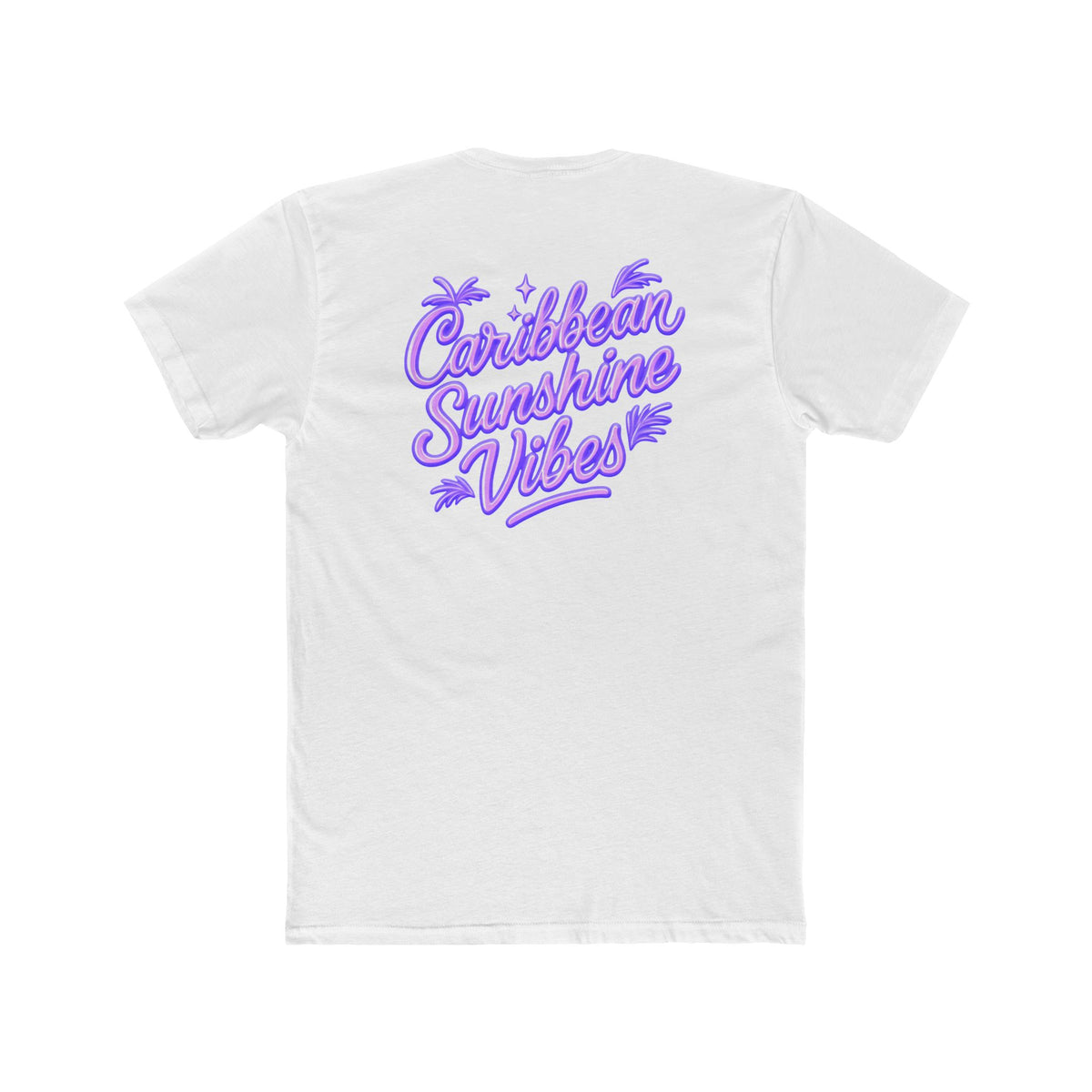 Graphic on Back of the Caribbean Sunshine Vibes Unisex Tee — Retro Tropical Graphic T-Shirt - Next Level 3600