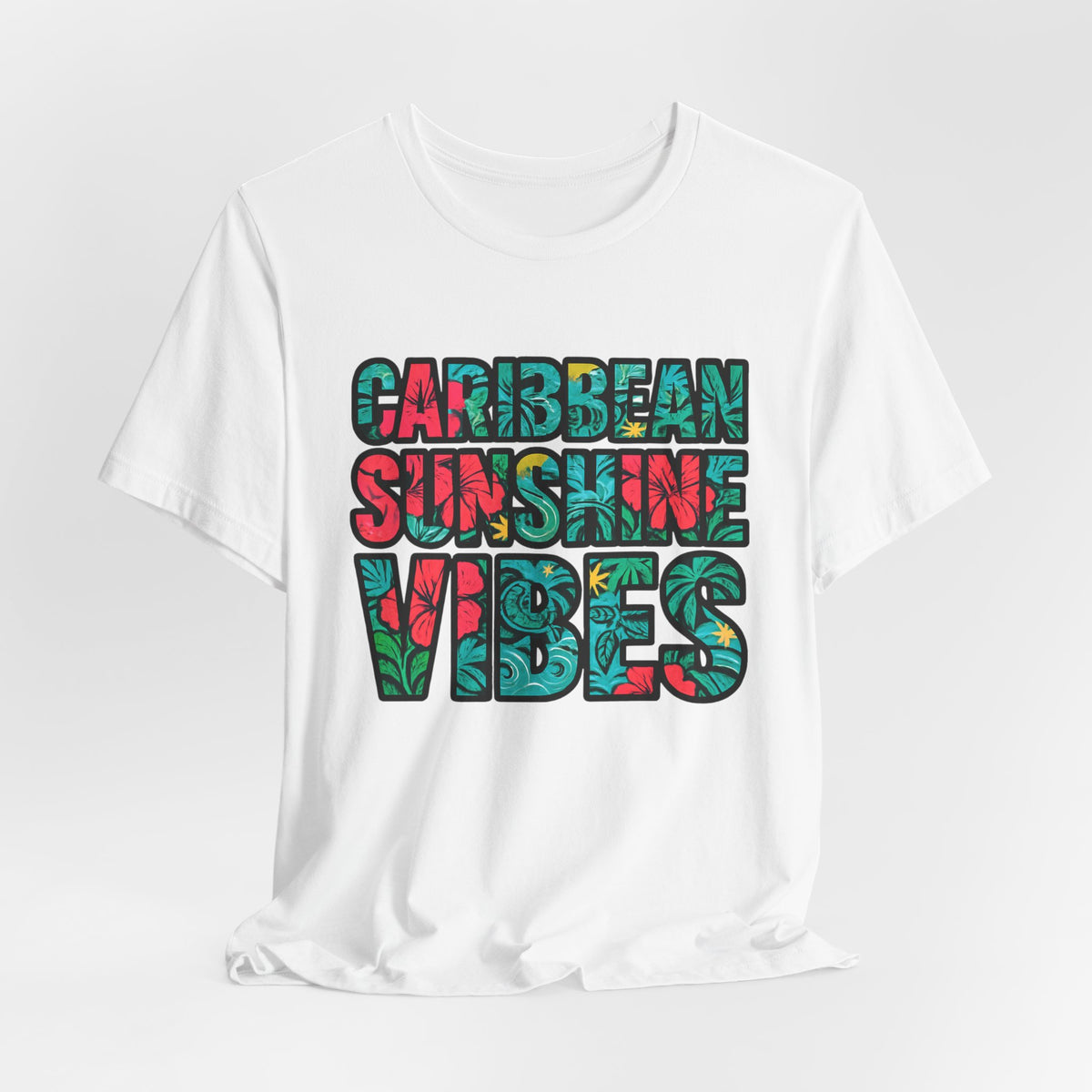 Caribbean Sunshine Vibes Unisex T-Shirt - Bella+Canvas 3001 Jersey Short Sleeve Tee