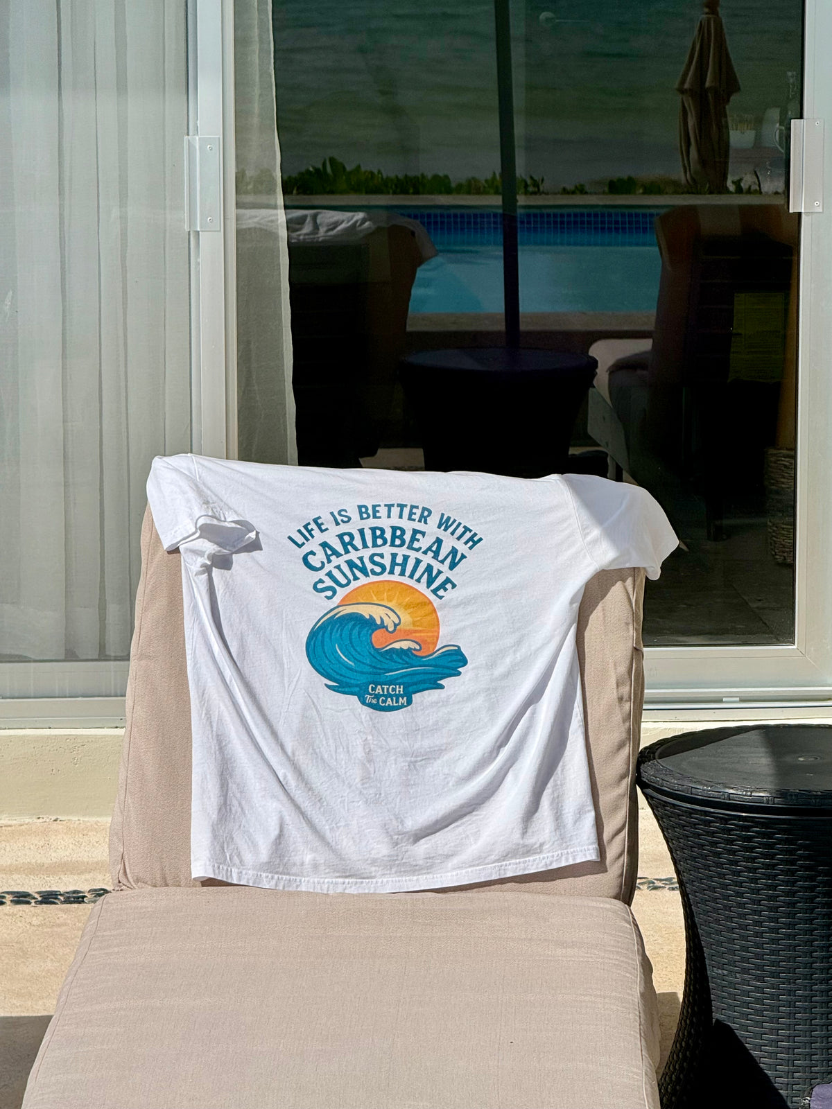 Life is Better with Caribbean Sunshine T-Shirt - A Next Level 3660 Unisex Cotton Crew Tee