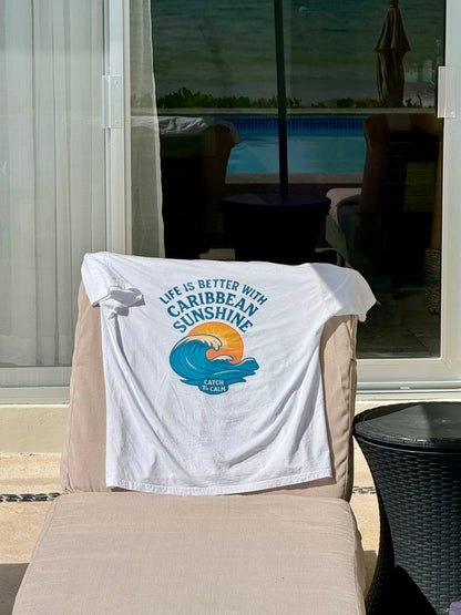 Life is Better with Caribbean Sunshine T-Shirt - A Next Level 3660 Unisex Cotton Crew Tee
