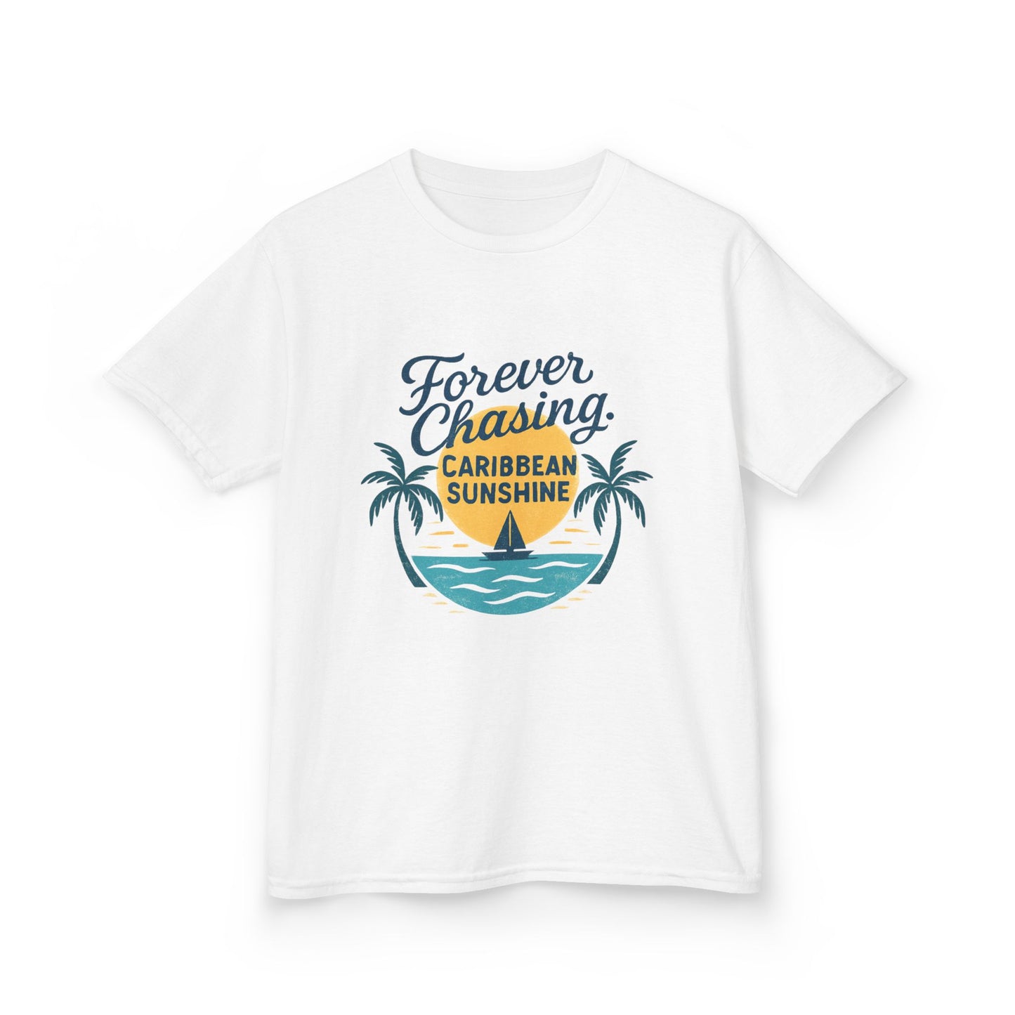 Kids Heavy Cotton™ Tee - Forever Chasing Caribbean Sunshine T-Shirt