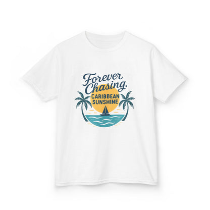 Kids Heavy Cotton™ Tee - Forever Chasing Caribbean Sunshine T-Shirt