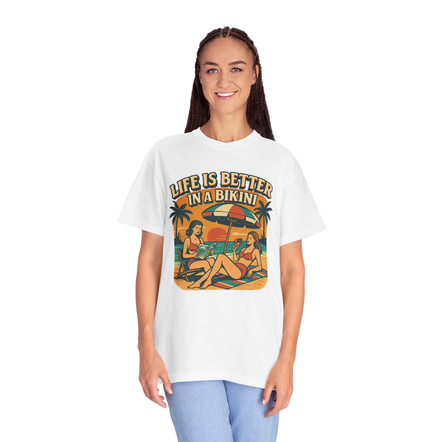 Life Is Better In A Bikini T-Shirt — Retro Beach Graphic Tee
