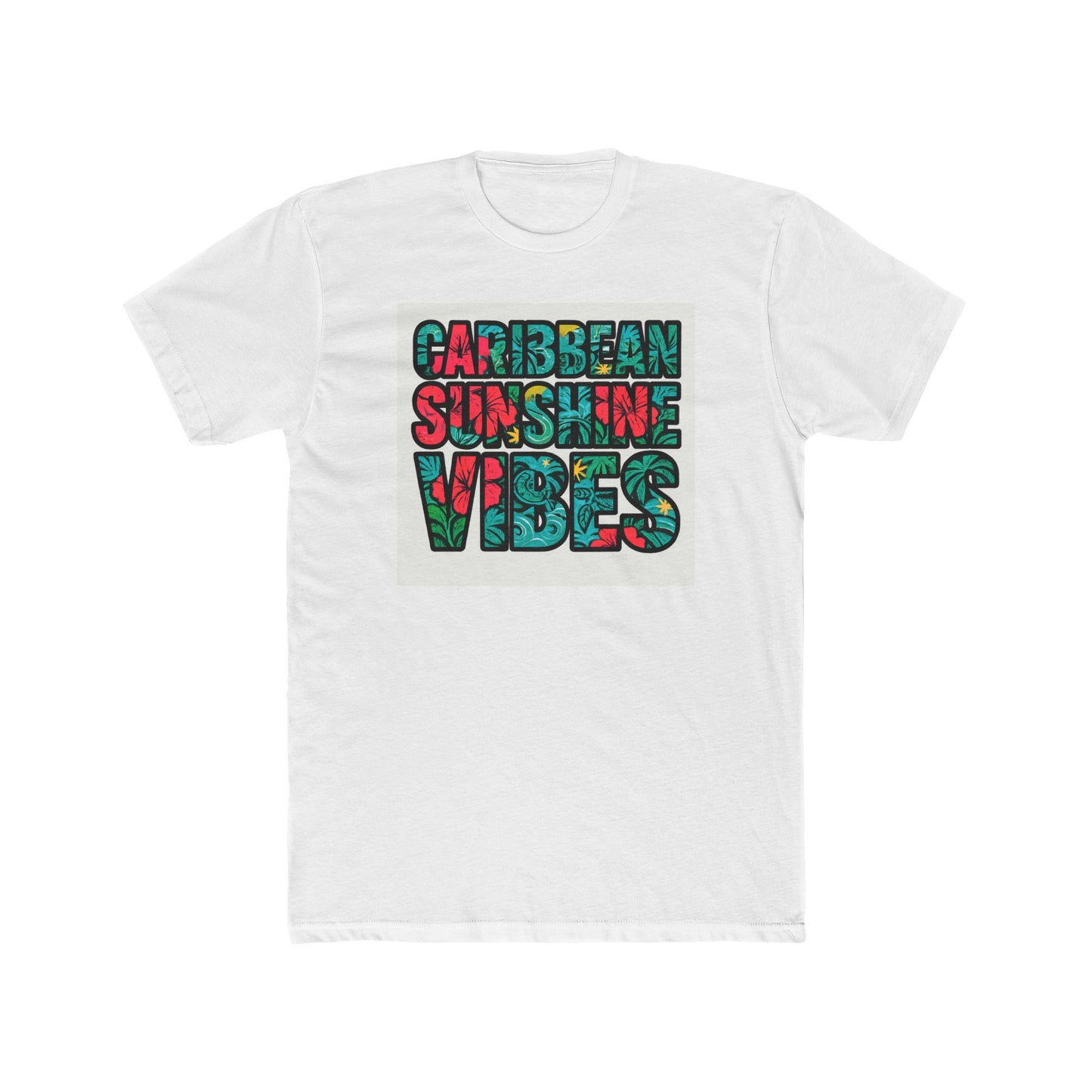 Unisex Cotton Crew Tee - Caribbean Sunshine Vibes T-Shirt