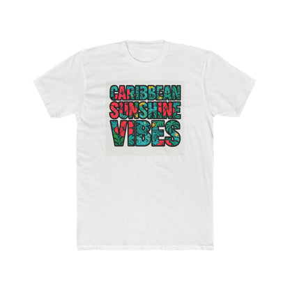 Unisex Cotton Crew Tee - Caribbean Sunshine Vibes T-Shirt
