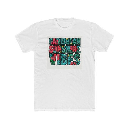 Unisex Cotton Crew Tee - Caribbean Sunshine Vibes T-Shirt