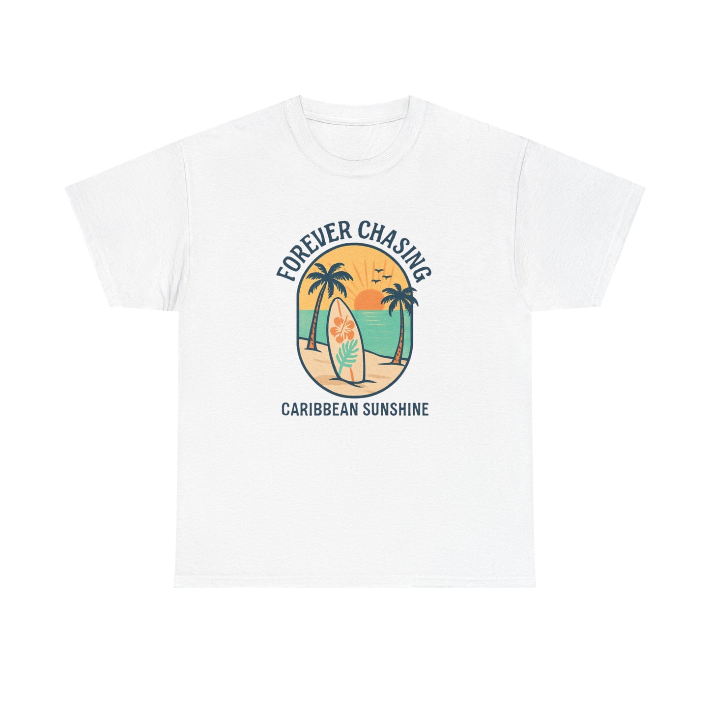 Forever Chasing Caribbean Sunshine - Unisex Heavy Cotton Tee