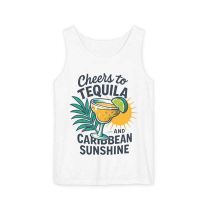 Tequila & Caribbean Sunshine Tank Top — Cheers to Tequila Beach Shirt