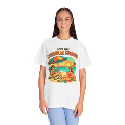 Caribbean Sunshine T-Shirt — "Love That Caribbean Sunshine" Beach Tee