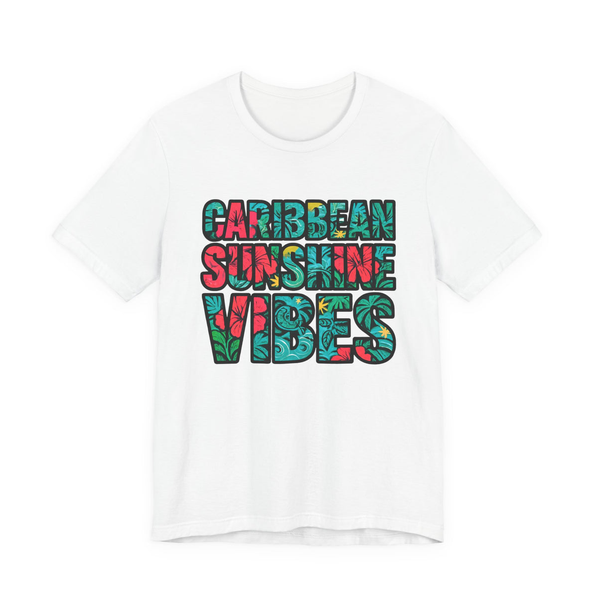 Caribbean Sunshine Vibes Unisex T-Shirt - Bella+Canvas 3001 Jersey Short Sleeve Tee